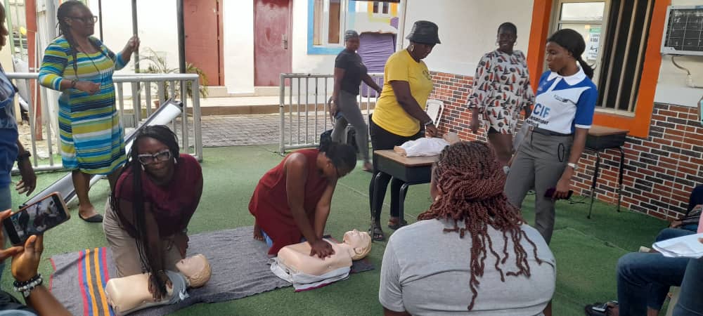 First Aid and CPR Training with The Learning Ladder Montessori School Lekki Lagos, Nigeria.